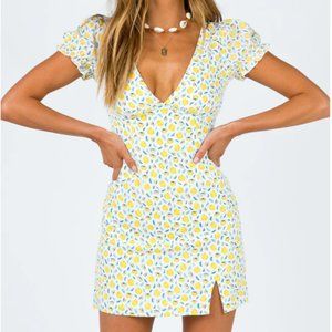 Princess Polly Kasey Mini Dress Yellow Multi